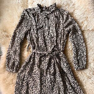 Loft leopard print dress, sz 12